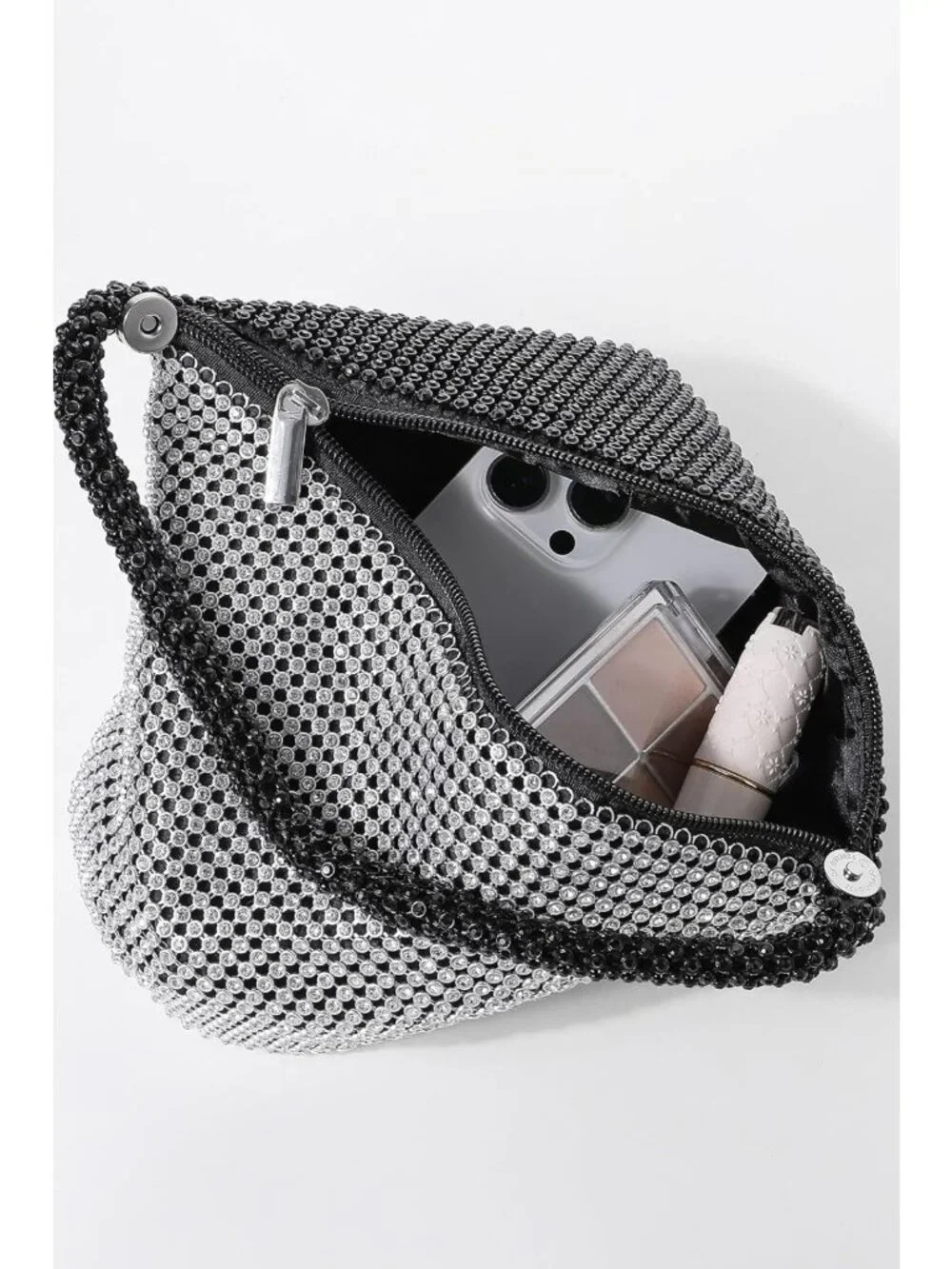 Sparkly Rhinestone Clutch Bag | Triangle Glitter Evening Purse for Parties